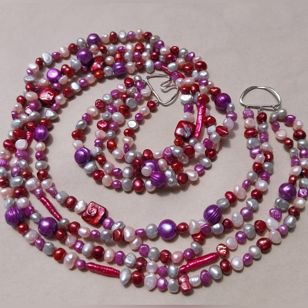Freshwater Pearl  Sterling Silver Necklace